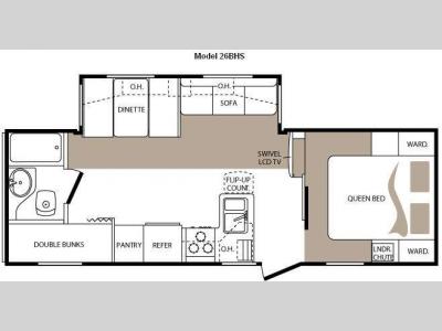 Floorplan - 2010 Keystone RV Cougar 26BHSWE