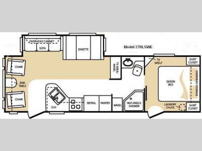 Floorplan - 2010 Keystone RV Cougar 27RLSWE