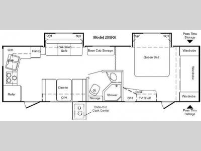 Floorplan - 2010 Keystone RV Passport 288RK