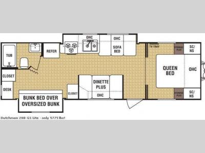 Floorplan - 2010 Dutchmen RV Dutchmen 28B-GS Lite