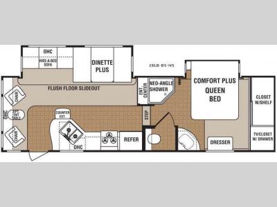 Floorplan - 2010 Dutchmen RV Denali 28LBBS-M5