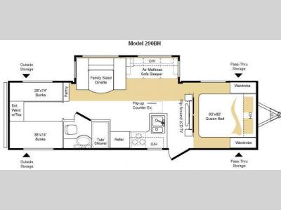 Floorplan - 2010 Keystone RV Laredo Super Lite 290BH