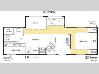 Floorplan - 2010 Keystone RV Sprinter 264BHS
