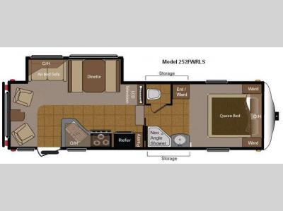 Floorplan - 2010 Keystone RV Sprinter Copper Canyon 252FWRLS