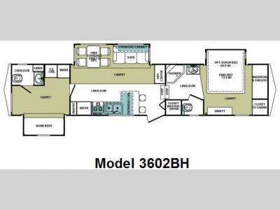 Floorplan - 2010 Forest River RV Cardinal 3602BH