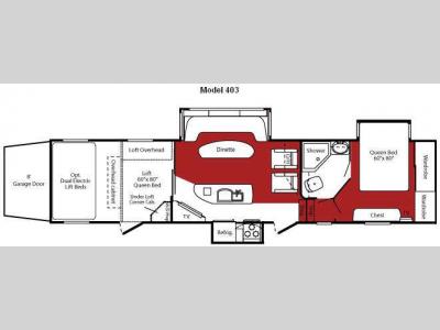 Floorplan - 2010 Keystone RV Fuzion 403