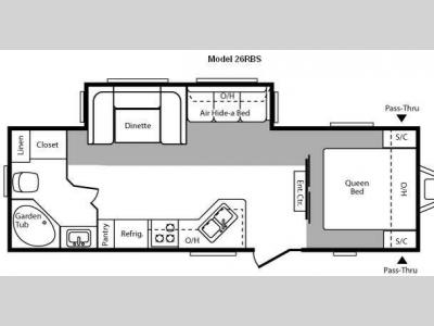 Floorplan - 2010 Keystone RV Hornet 26RBS