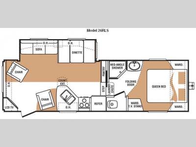 Floorplan - 2010 Keystone RV Cougar X-Lite 26RLS