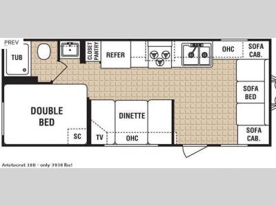 Floorplan - 2010 Dutchmen RV Four Winds Aristocrat 18B