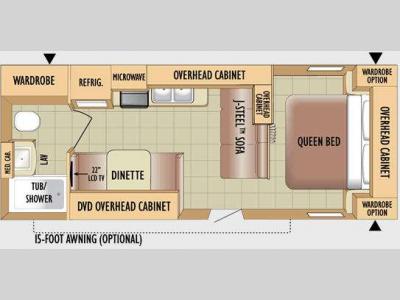 Floorplan - 2010 Jayco Jay Flight G2 23FB