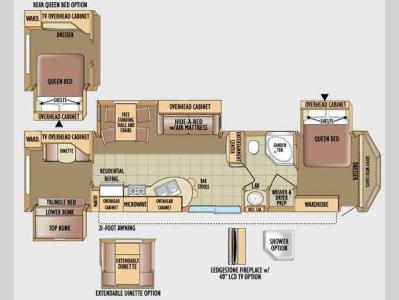 Floorplan - 2010 Jayco Jay Flight Bungalow 40BHS