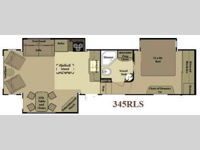 Floorplan - 2010 Open Range RV 345RLS