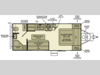Floorplan - 2010 EverGreen RV Ever-Lite 25RB