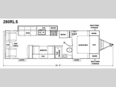 Floorplan - 2010 Coachmen RV Freedom Express 280RLS