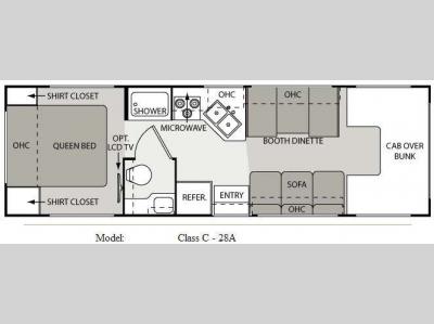 Floorplan - 2010 Four Winds RV Four Winds 28A