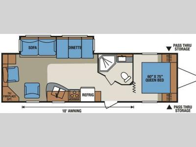 Floorplan - 2010 KZ Sportsmen S290RE