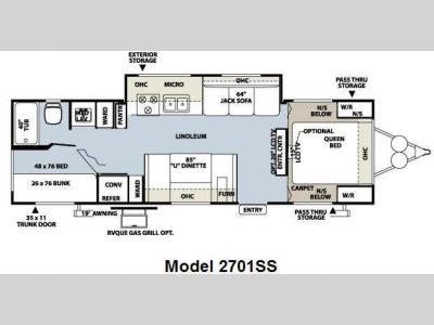 Floorplan - 2010 Forest River RV Rockwood Ultra Lite 2701SS