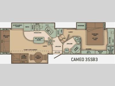 Floorplan - 2010 Carriage Cameo 35SB3