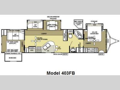 Floorplan - 2009 Forest River RV Salem 403FB
