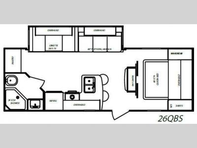 Floorplan - 2009 Gulf Stream RV Gulf Breeze 26QBS