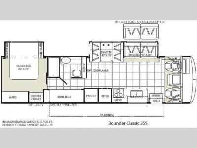 Floorplan - 2010 Fleetwood RV Bounder Classic 35S