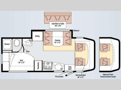 Floorplan - 2010 Winnebago View 24J