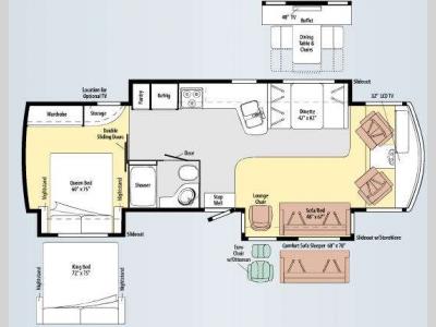 Floorplan - 2010 Winnebago Sightseer 33C