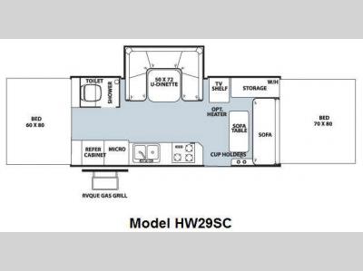 Floorplan - 2010 Forest River RV Flagstaff High Wall HW29SC