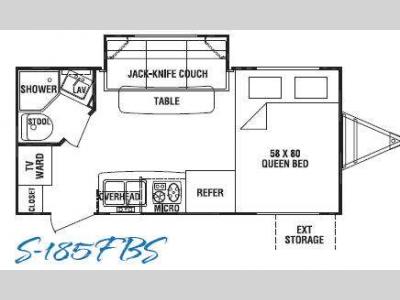 Floorplan - 2010 Cruiser Shadow S-185FBS