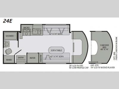 Floorplan - 2010 Fleetwood RV Quest Premium 24E