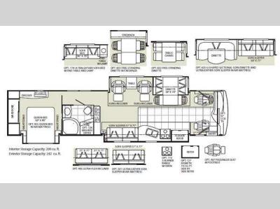Floorplan - 2010 Fleetwood RV Discovery 40X