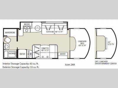 Floorplan - 2010 Fleetwood RV Icon 24A