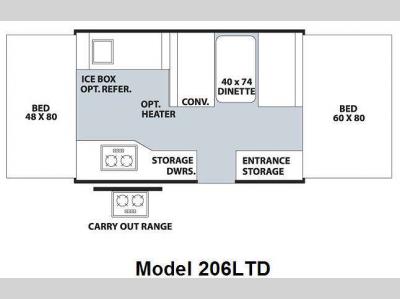 Floorplan - 2010 Forest River RV Flagstaff MAC LTD Series 206LTD