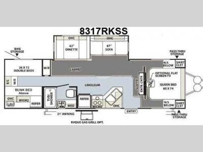 Floorplan - 2010 Forest River RV Rockwood Signature Ultra Lite 8317RKSS