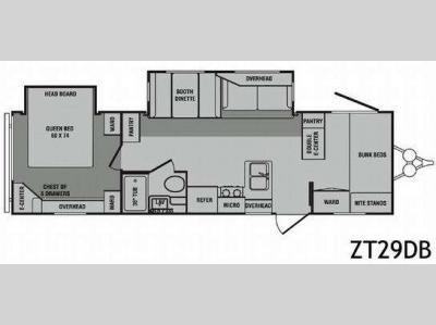 Floorplan - 2010 CrossRoads RV Zinger ZT29DB