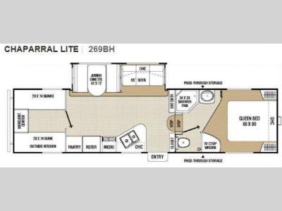 Floorplan - 2010 Coachmen RV Chaparral Lite 269BH