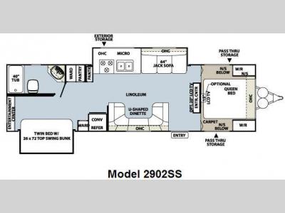 Floorplan - 2010 Forest River RV Rockwood Ultra Lite 2902SS