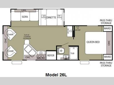 Floorplan - 2010 Forest River RV Cherokee 26L