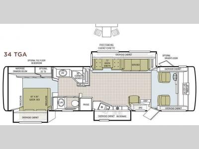 Floorplan - 2010 Tiffin Motorhomes Allegro 34 TGA