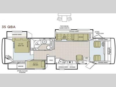 Floorplan - 2010 Tiffin Motorhomes Allegro 35 QBA