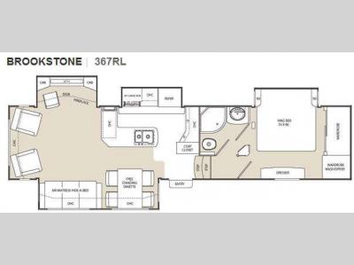 Floorplan - 2010 Coachmen RV Brookstone 367RL