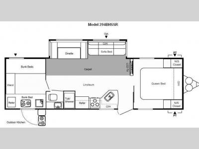 Floorplan - 2010 Keystone RV Springdale 294BHSSR
