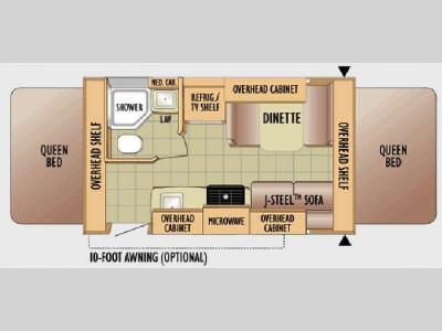 Floorplan - 2010 Jayco Jay Feather Ex-Port 17Z