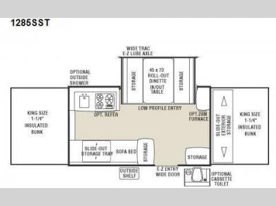 Floorplan - 2010 Coachmen RV Clipper Classic 1285SST