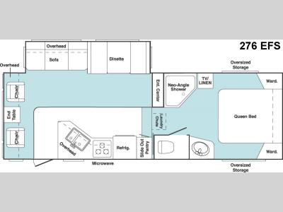 Floorplan - 2006 Keystone RV Cougar 276EFS
