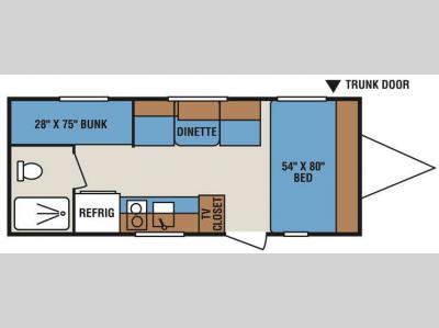 Floorplan - 2010 KZ Sportsmen 19BH