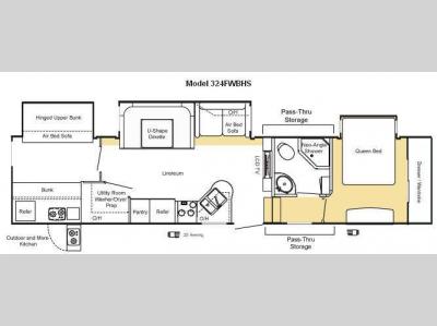 Floorplan - 2010 Keystone RV Sprinter Copper Canyon 324FWBHS