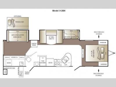 Floorplan - 2010 Keystone RV Outback 312BH