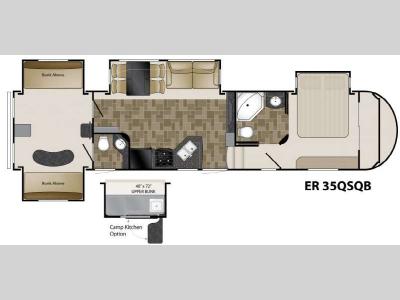 Floorplan - 2011 Heartland ElkRidge 35QSQB