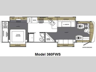 Floorplan - 2010 Forest River RV Berkshire 360FWS